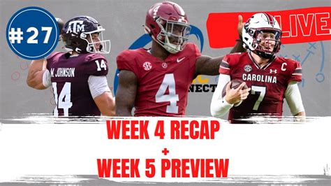 Ep 26 College Football Week 4 Recap And Week 5 Preview Live Cant Miss