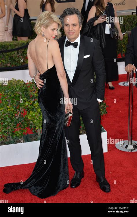 Los Angeles Ca January 30 2016 Actor Mark Ruffalo And Wife Sunrise Coigney At The 22nd Annual