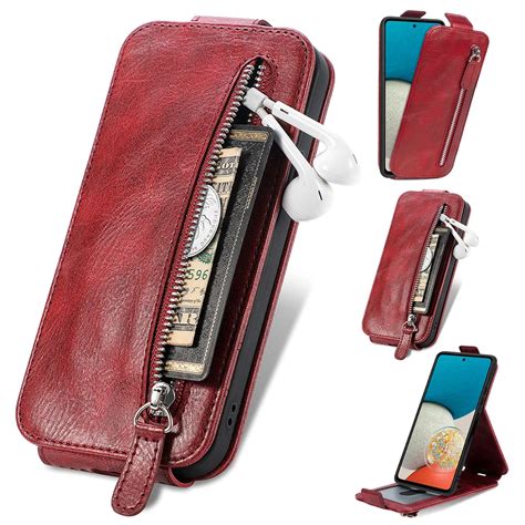 For TCL 403 405 405 Phone Case Vintage Zipper Mobile Leather Wallet