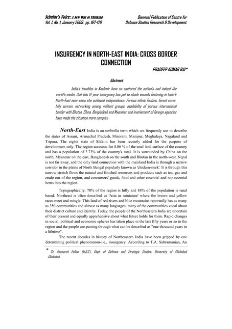 Insurgency In North East Pdf