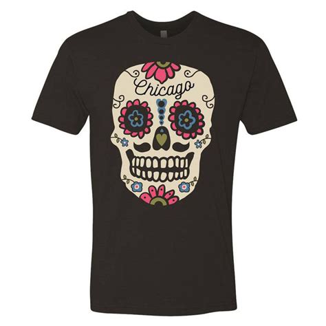 Chicago Black Sugar Skull Tee Clark Street Sports