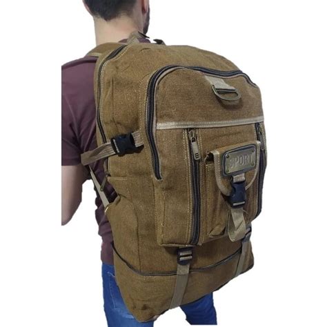 Mochila Masculina Lona Litros Viagem Passeio Motoboy Esporte Trilha