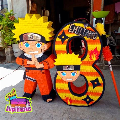 Piñata De Naruto Y Numero 8 Fiesta Naruto Piñata De Tinkerbell