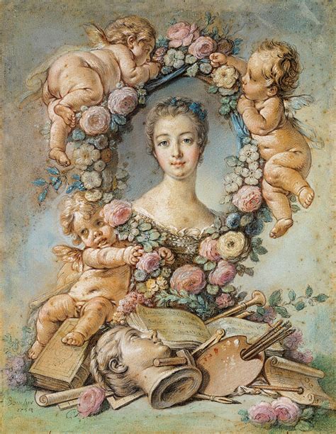 Madame De Pompadour 1754 Painting By Francois Boucher Fine Art America