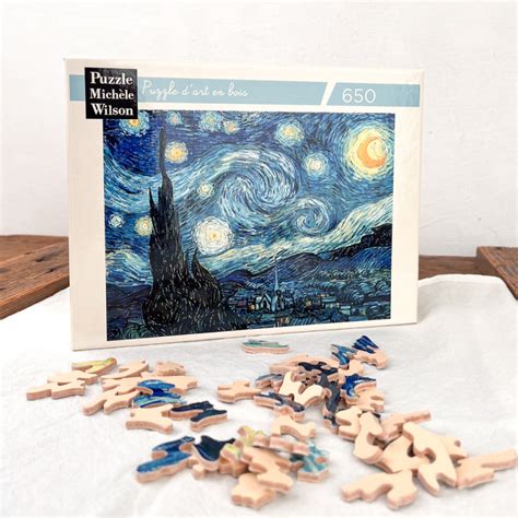 Puzzle D Art En Bois Van Gogh Nuit Toil E