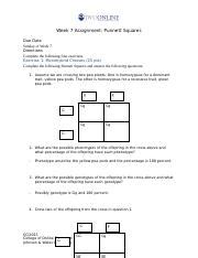 Week 7 Assignment Punnett Squares 1 Docx Week 7 Assignment Punnett