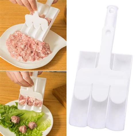 Triple Meatball Maker Meat Baller Spoon With Cutting Spade Diy Meatball