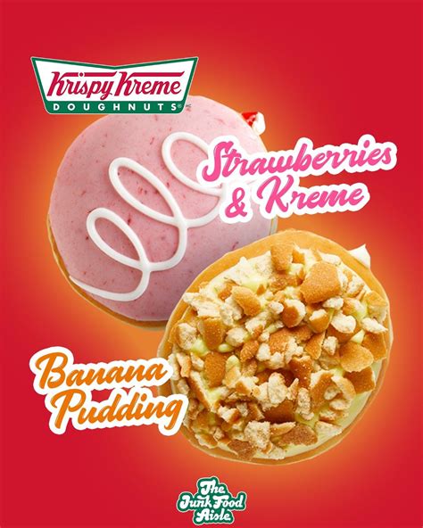 Krispy Kreme Summer Flavors Strawberries And Kreme And Banana Pudding