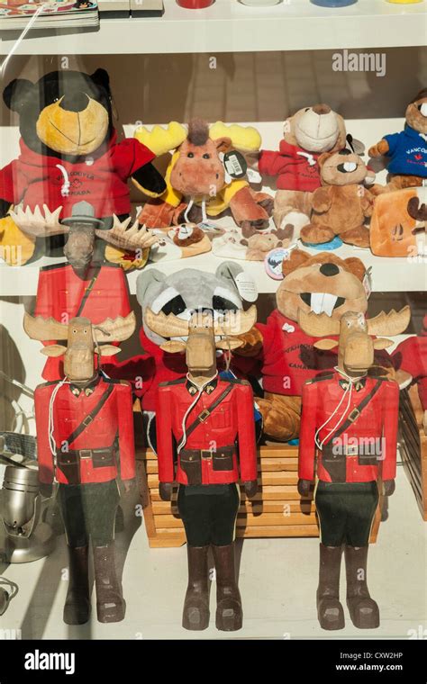 Canadian Souvenir Shop Window Vancouver Ca Stock Photo Alamy