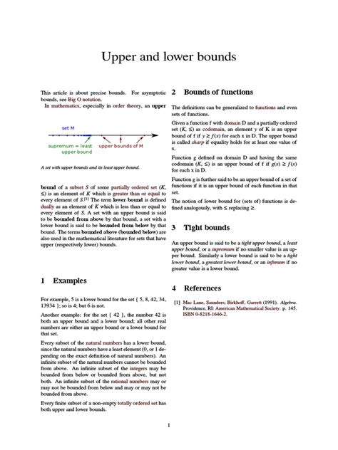 Upper and Lower Bounds | Function (Mathematics) | Functions And Mappings