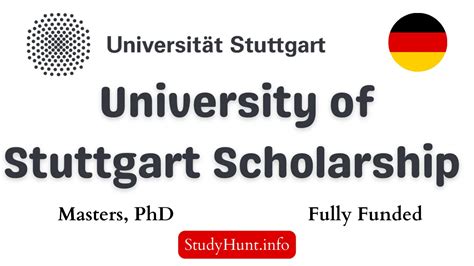 University of Stuttgart Scholarship 2024-2025 For International ...