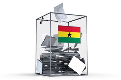 Premium Photo Ghana Ballot Box With Voices And National Flag Election