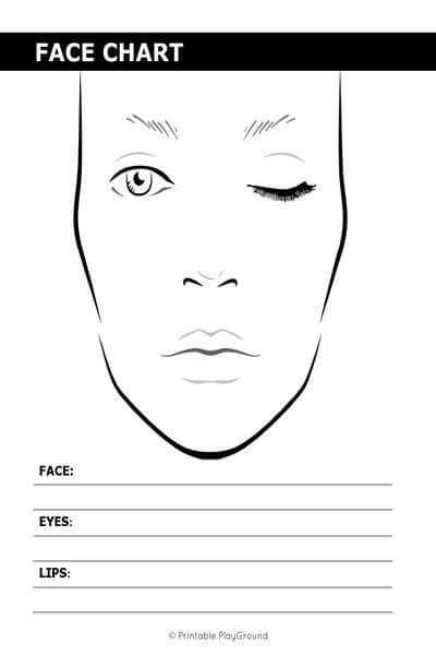 Free Printable Makeup Face Charts