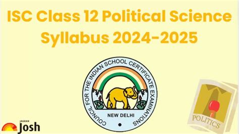 Isc Class 12 Political Science Syllabus 2024 2025 Download Class