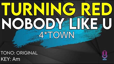 Turning Red 4 Town Nobody Like U Karaoke Instrumental Youtube