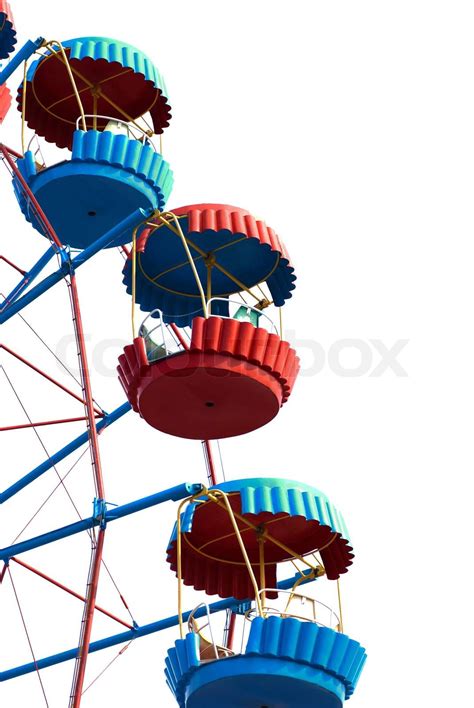 Riesenrad auf dem weißen Hintergrund isoliert Stock Bild Colourbox