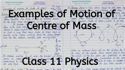 Examples Of Motion Of Centre Of Mass Chapter 6 System Of Particles And Rotational Motion