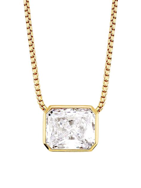 Adriana Orsini Feliz K Plated Cubic Zirconia Xl Pendant Necklace