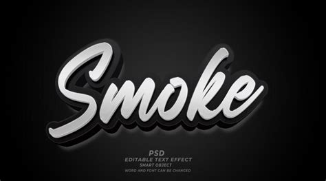 Premium Psd Smoke 3d Editable Photoshop Text Effect Style