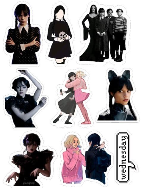 Wednesday Addams Sticker Pack waterproof - Etsy