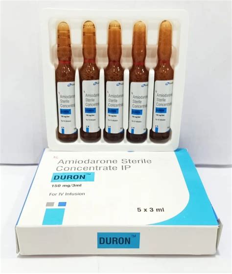 Worldwide Duron 150 Mg 3 Ml Vial Amiodarone Sterile Concentrate