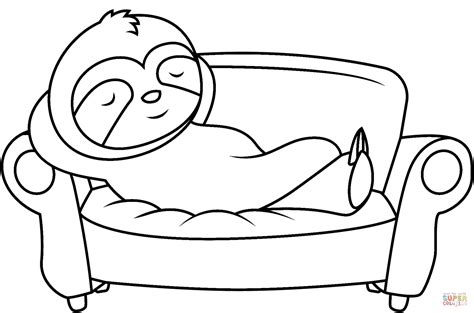 Cute Sloth Coloring Pages Printable Coloring Pages