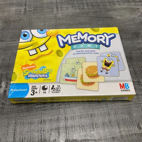Spongebob Squarepants Memory Game Kids Matching Memory Nickelodeon 2008