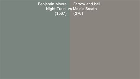 Benjamin Moore Night Train 1567 Vs Farrow And Ball Moles Breath 276