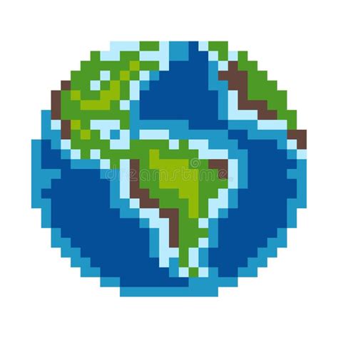 Earth Day Pixel Art Stock Vector Illustration Of Concept