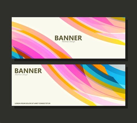Premium Vector Colorful Abstract Wave Banner Design