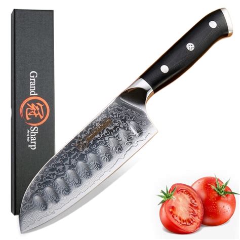 Santoku Knife 5 Inch Vg10 Japanese Damascus Steel Kitchen Knife 67