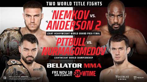 Bellator 288 Championship Double Header Tops Fight Card For Chicago