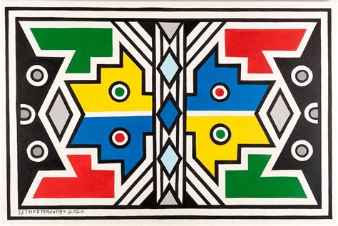 Esther Mahlangu 100 X 150 Cm 2020 © Esther Mahlangu Und The Melrose Gallery 01 2024