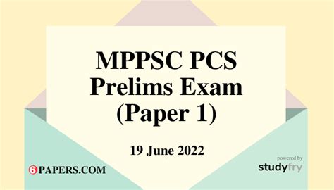 Mppsc Pcs Prelims Exam June Paper Answer Key Page Of