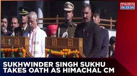 Sukhwinder Singh Sukhu Takes Oath As Himachal Cm Top Congress Leaders