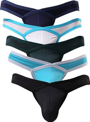 Csmarte Men S Briefs Sexy Mesh Briefs Soft Breathable Bulge Pouch Underwear Bikini Bulge
