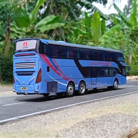 Jual Laju Prima Body Sr Double Decker Laksana Miniatur Bus Skala