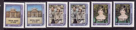 Grenada Grenadines Sc 492 7 Unused NH Set Pricess Diana Royal