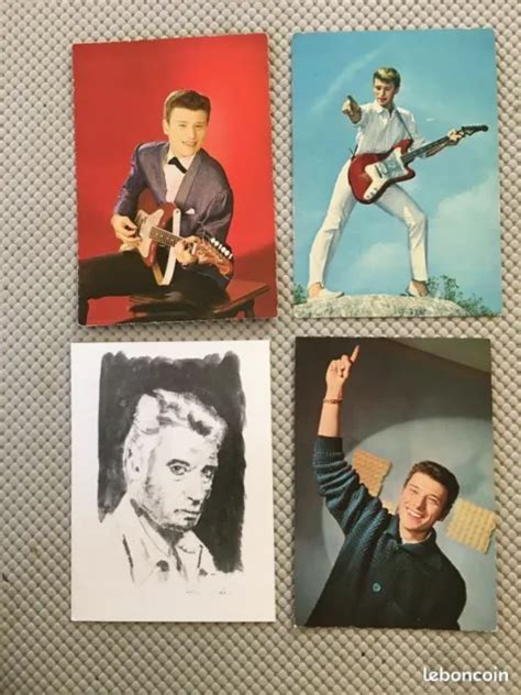 JOHNNY HALLYDAY Lot De 4 Cartes Postales Collector EUR 28 00