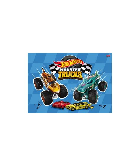 Podk Ad Laminowany Z Monster Truck Hot Wheels J Zyk Angielski Bambino
