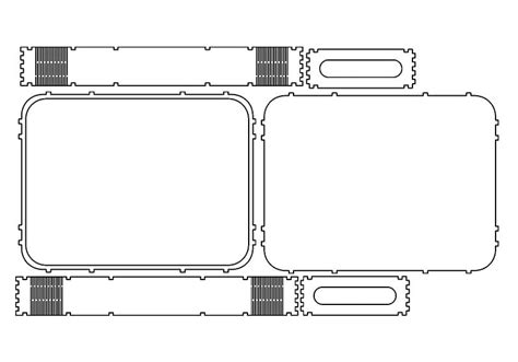 Wooden Serving Tray With Handles Laser Cut Cdr File Free Download Vecty