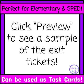 Telling Time To 5 Minutes Exit Tickets Assessments Telling Time Special