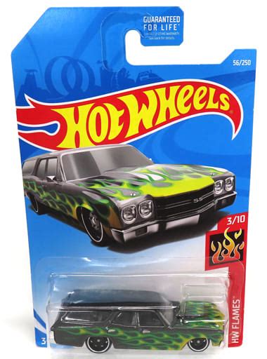 駿河屋 CHEVELLE SS WAGON ブラックイエローグリーン Hot Wheels HW FLAMES FYF ホットウィールhotwheels