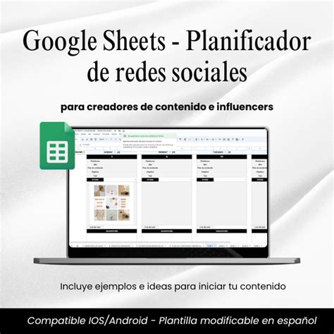 Plantilla En Google Sheet Calendario De Contenidos Para Emprendimientos