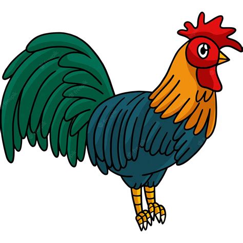Premium Vector Rooster Animal Cartoon Colored Clipart