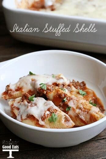 Baked Italian Stuffed Shells Recipe So Easy Grace And Good Eats