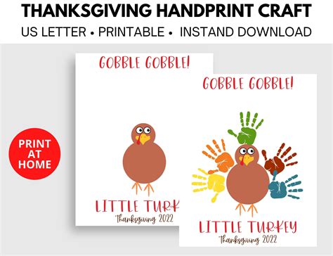 Thanksgiving Handprint Craft - Etsy