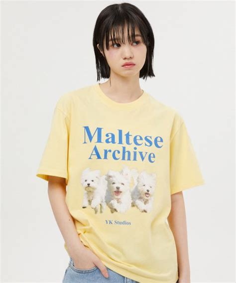 Musinsa Wai Kei Maltese Archive Short Sleeve T Shirt Light Yellow