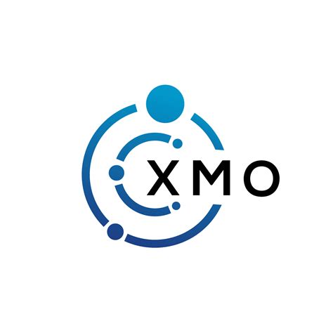 XMO letter technology logo design on white background. XMO creative ...