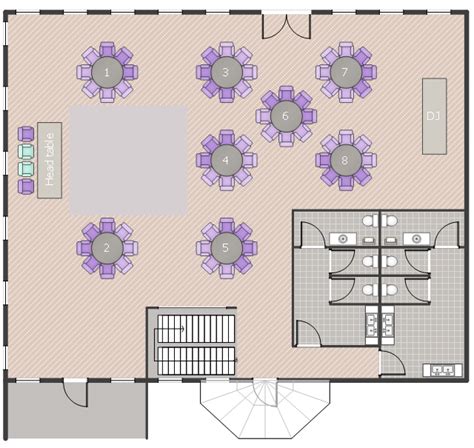 Layout Banquet Hall Design Plan